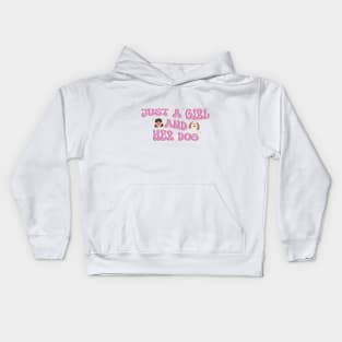 Just A Girl And Her Dog Kids Hoodie